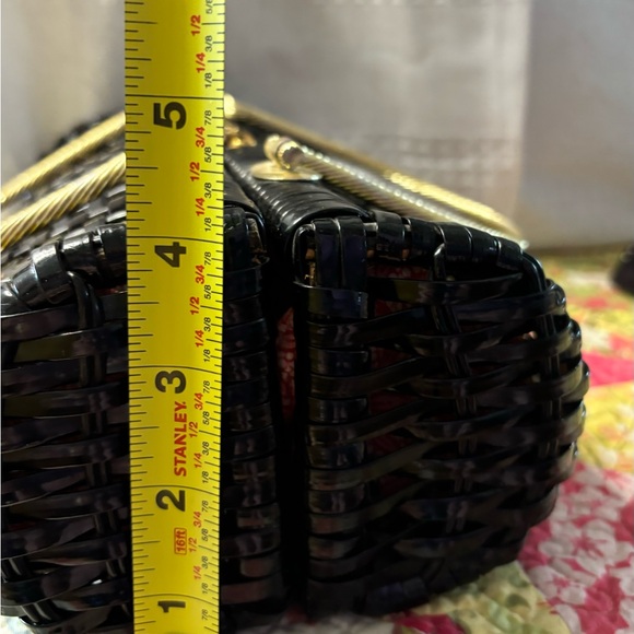 Vintage Black Rattan Purse - Picture 9 of 10
